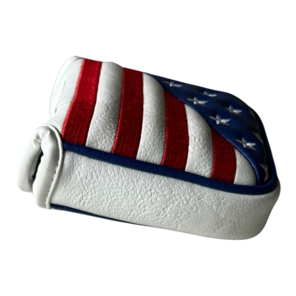 American Flag USA Mallet Putter Golf Club Head Cover Headcover Magnetic Golfing - Picture 4 of 10